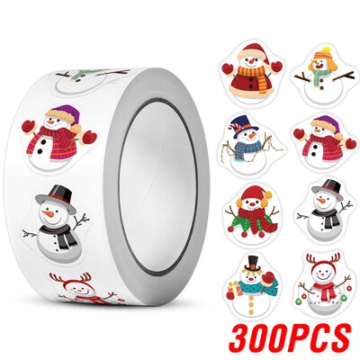 100-500 de bucăți autocolante heterotipice pentru Oameni de zăpadă cu tematică de Crăciun 8 modele DlY Etichete de decorare pentru petreceri de vacanță Autocolante de papetărie