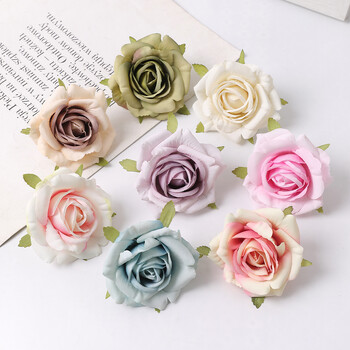 5/10 τεμ. 7cm Silk Rose Artificial Flower Μεταξωτό Διακόσμηση Δωματίου για Νύφες Γάμου Διακόσμηση DIY Craft Gift Accessories