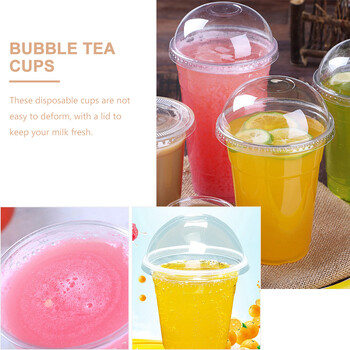 Drink Juice Cup Clear Coffee Cups Καπάκια Διαφανής Συσκευασία ποτών Μίας χρήσης Πλαστικό Cold Abs Πακέτο Παιδί για πάρτι