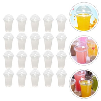 Drink Juice Cup Clear Coffee Cups Καπάκια Διαφανής Συσκευασία ποτών Μίας χρήσης Πλαστικό Cold Abs Πακέτο Παιδί για πάρτι