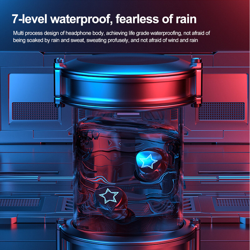 TWS belaidės ausinės LED su „Power Bank“ funkcija Suderinamas „Bluetooth 5.3 Hifi“ sportinės ausinės, skirtos mobiliojo telefono asmeniniam nešiojamajam kompiuteriui