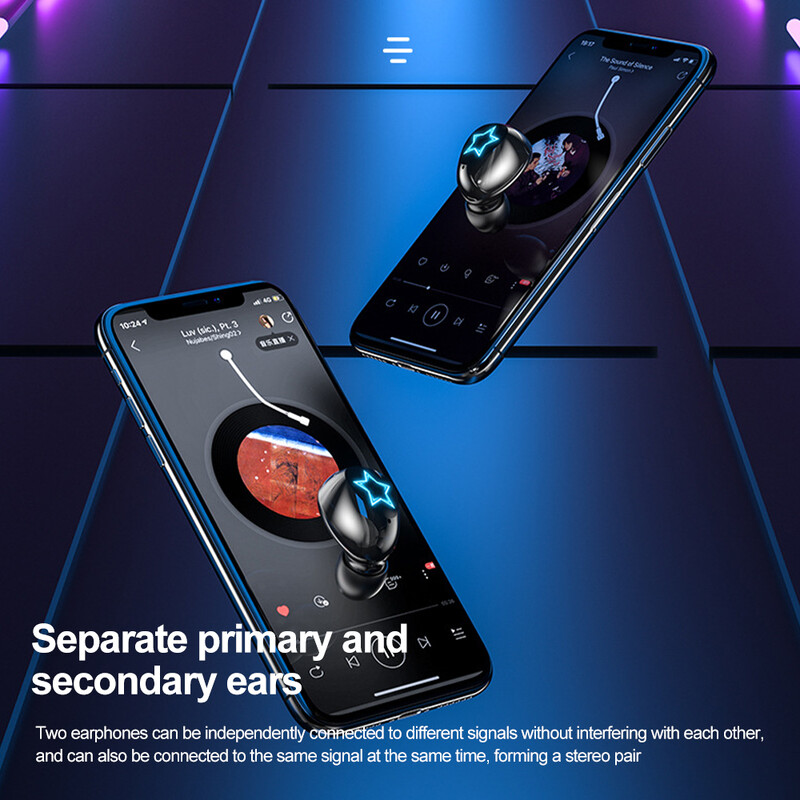 TWS belaidės ausinės LED su „Power Bank“ funkcija Suderinamas „Bluetooth 5.3 Hifi“ sportinės ausinės, skirtos mobiliojo telefono asmeniniam nešiojamajam kompiuteriui