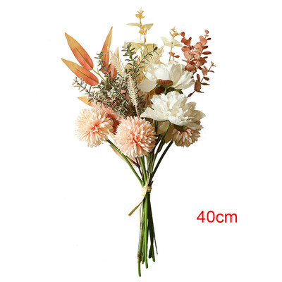 Buchet de toamnă Mătase Trandafir Frunze de arțar Papadie Flori false Flori artificiale pentru acasă nuntă Decor de Halloween Decor de toamnă