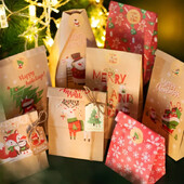 24 ks vianočných darčekových tašiek, adventný kalendár, číslovaná nálepka, darčeková taška, Santa Claus, snehuliak, párty balenie, taška na cukríky, sušienky, kabelka