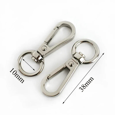 10/20 vnt Metalinių omarų, besisukančių sagčių karabino kablio gaiduko užsegimas O žiedo maišelio dirželis, rankinės kabykla, „pasidaryk pats“ siuvimo priedai