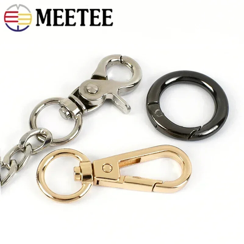 10/20 vnt Metalinių omarų, besisukančių sagčių karabino kablio gaiduko užsegimas O žiedo maišelio dirželis, rankinės kabykla, „pasidaryk pats“ siuvimo priedai