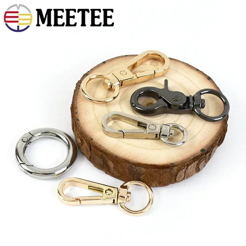 10/20 vnt Metalinių omarų, besisukančių sagčių karabino kablio gaiduko užsegimas O žiedo maišelio dirželis, rankinės kabykla, „pasidaryk pats“ siuvimo priedai