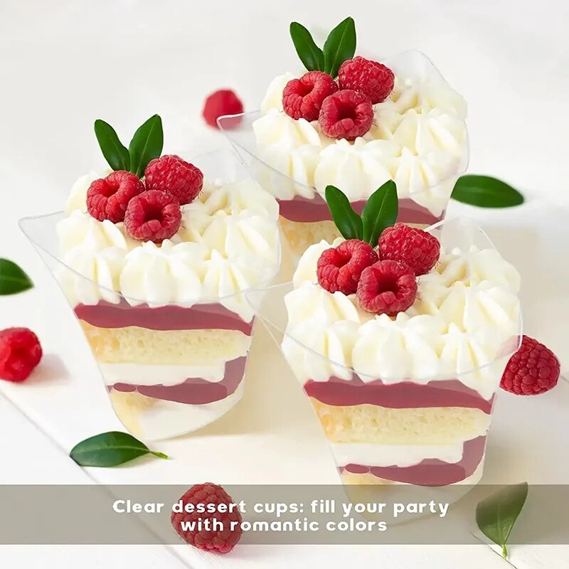 20/40PCS 100ML jednokratne plastične desertne čaše rođendanske prozirne slastice za dom Božić isporučeno