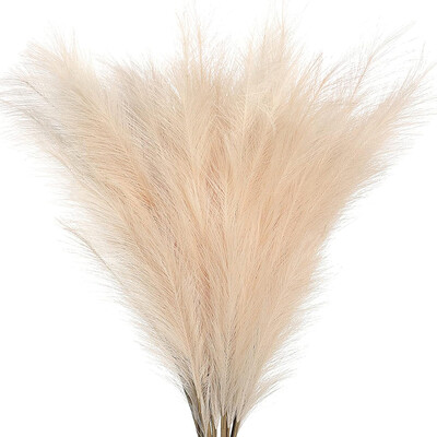 10db Bolyhos pampás fű mesterséges szimulációs növényi virágok esküvőre Boho csokor otthoni parti dekoráció nádvirágos dekoráció