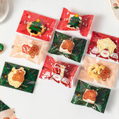 100 vnt Kalėdų saldainių maišeliai Kalėdų Naujųjų Metų vakarėlis Decora Santa Nuga Sausainių pakuotė Plastikinis maišelis Kalėdų reikmenys Saldūs maišeliai