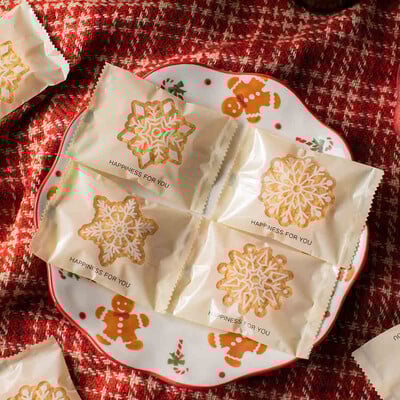 100 vnt Kalėdų saldainių maišeliai Kalėdų Naujųjų Metų vakarėlis Decora Santa Nuga Sausainių pakuotė Plastikinis maišelis Kalėdų reikmenys Saldūs maišeliai