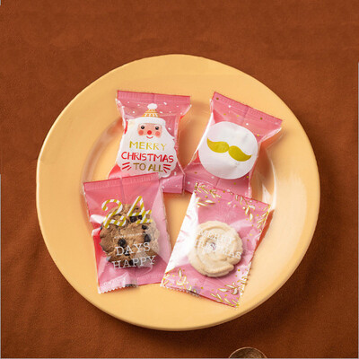 100 vnt Kalėdų saldainių maišeliai Kalėdų Naujųjų Metų vakarėlis Decora Santa Nuga Sausainių pakuotė Plastikinis maišelis Kalėdų reikmenys Saldūs maišeliai