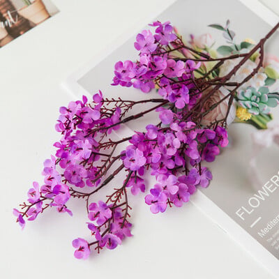 Svadobná dekorácia Domáca kytica Falošný kvet Lacné viacfarebné umelé kvety Sakura Detský dych Falošné kvety DIY