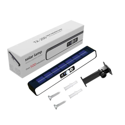 Saulės šviesos diodų šviesos vandeniui atsparus judesio jutiklis, ryškus, lengvai montuojamas spaustukas ant sieninės lempos su spaustuku, kabančiu lauko kiemo sodo apšvietimu