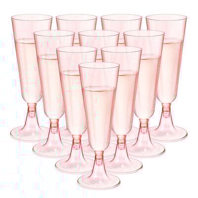 25 опаковки пластмасови флейти за шампанско 5,5 унции чаши за шампанско за еднократна употреба мимоза чаши за сватбени препичания парти чаши за коктейли в насипно състояние