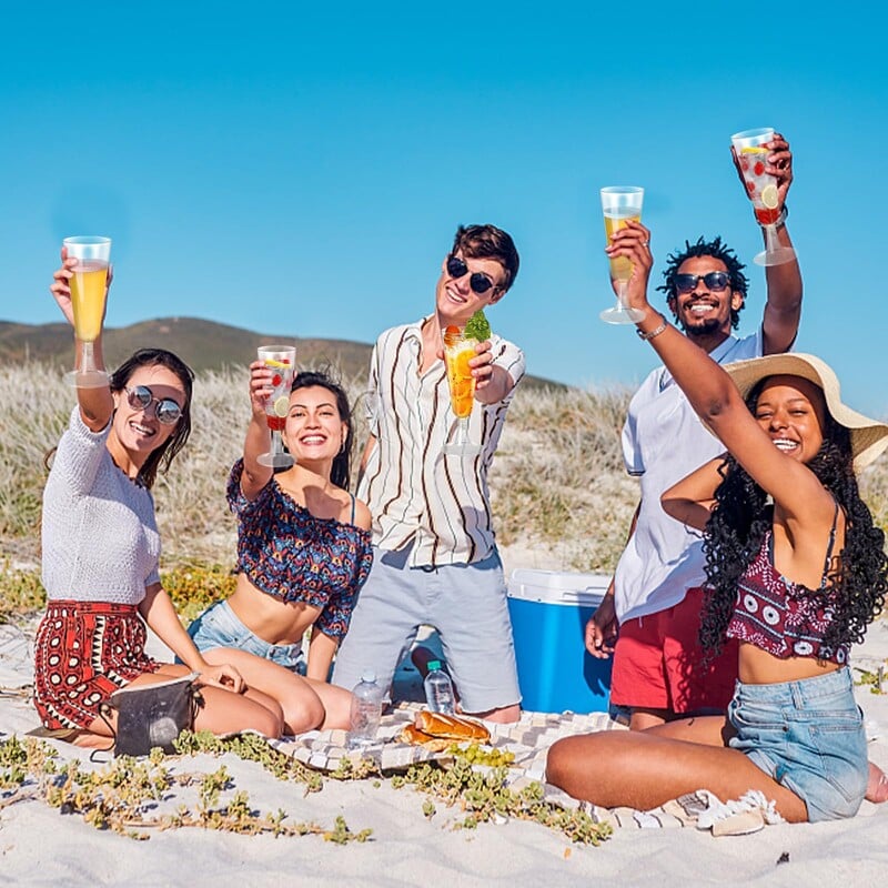 25 опаковки пластмасови флейти за шампанско 5,5 унции чаши за шампанско за еднократна употреба мимоза чаши за сватбени препичания парти чаши за коктейли в насипно състояние