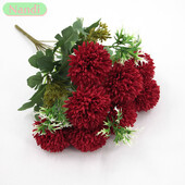 12 villa 8 fej 48 cm nagy csokor virággolyók krizantém csokrok otthoni esküvői művirág dekoráció hamis virág