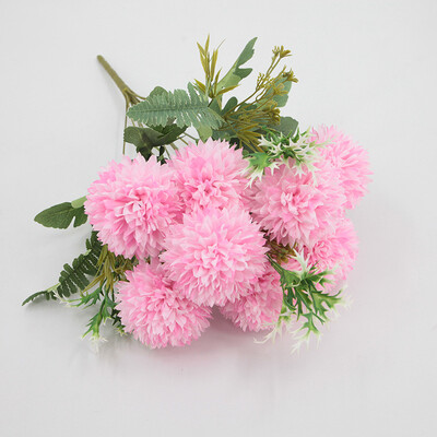 12 villa 8 fej 48 cm nagy csokor virággolyók krizantém csokrok otthoni esküvői művirág dekoráció hamis virág