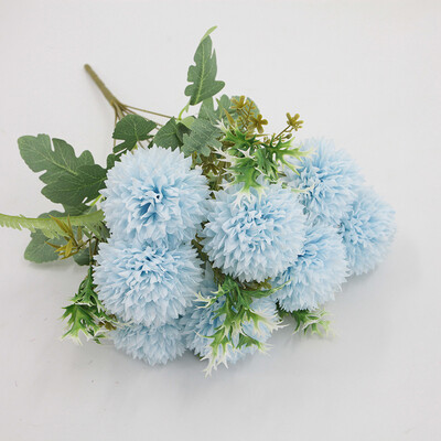 12 villa 8 fej 48 cm nagy csokor virággolyók krizantém csokrok otthoni esküvői művirág dekoráció hamis virág