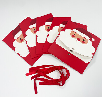 5 ks vianočných darčekových krabičiek Veselé Vianoce Santa Claus kartónové sušienky makaróny narodeninová párty darčeková dekorácia pre detskú párty