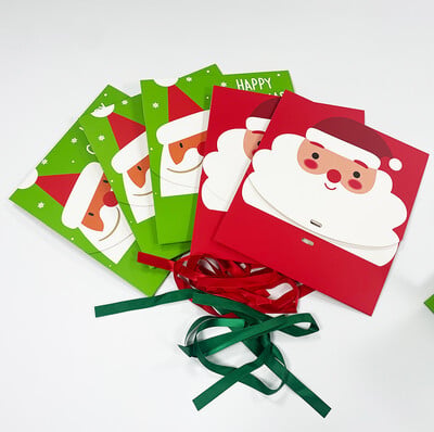 5 ks vianočných darčekových krabičiek Veselé Vianoce Santa Claus kartónové sušienky makaróny narodeninová párty darčeková dekorácia pre detskú párty