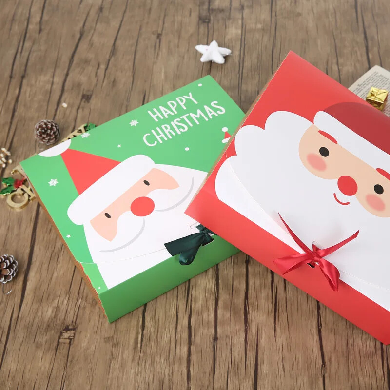 5 ks vianočných darčekových krabičiek Veselé Vianoce Santa Claus kartónové sušienky makaróny narodeninová párty darčeková dekorácia pre detskú párty