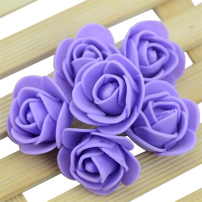 Približne 480 ks - 500 ks/3 cm mini PE penové ružové kvety, umelé ružové kvety, ručne vyrobené, DIY, párty, svadobné dekorácie do domácnosti
