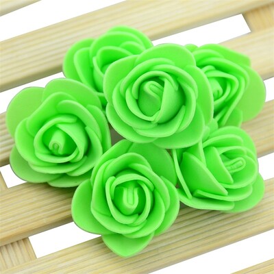 Približne 480 ks - 500 ks/3 cm mini PE penové ružové kvety, umelé ružové kvety, ručne vyrobené, DIY, párty, svadobné dekorácie do domácnosti