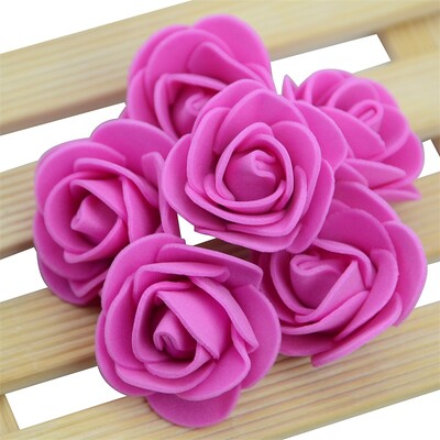 Približne 480 ks - 500 ks/3 cm mini PE penové ružové kvety, umelé ružové kvety, ručne vyrobené, DIY, párty, svadobné dekorácie do domácnosti