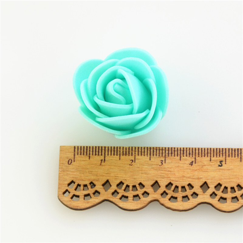 Približne 480 ks - 500 ks/3 cm mini PE penové ružové kvety, umelé ružové kvety, ručne vyrobené, DIY, párty, svadobné dekorácie do domácnosti