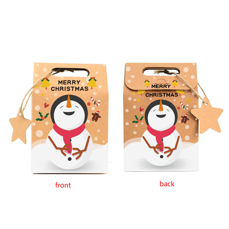 6/12/24 db karácsonyi cukorka ajándékdoboz címkével, nátronpapír sütis, snack-csomagoló zacskók 2024 karácsonyi parti lakberendezési újév 2025