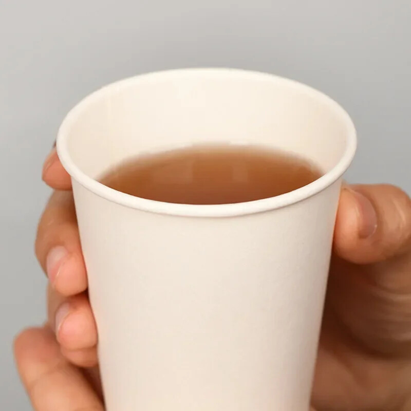 100 buc/pachet, 250 ml, alb pur, ceașcă de hârtie de unică folosință, cafea, ceai, ceașcă cu lapte. Accesorii pentru petrecerea de aniversare.