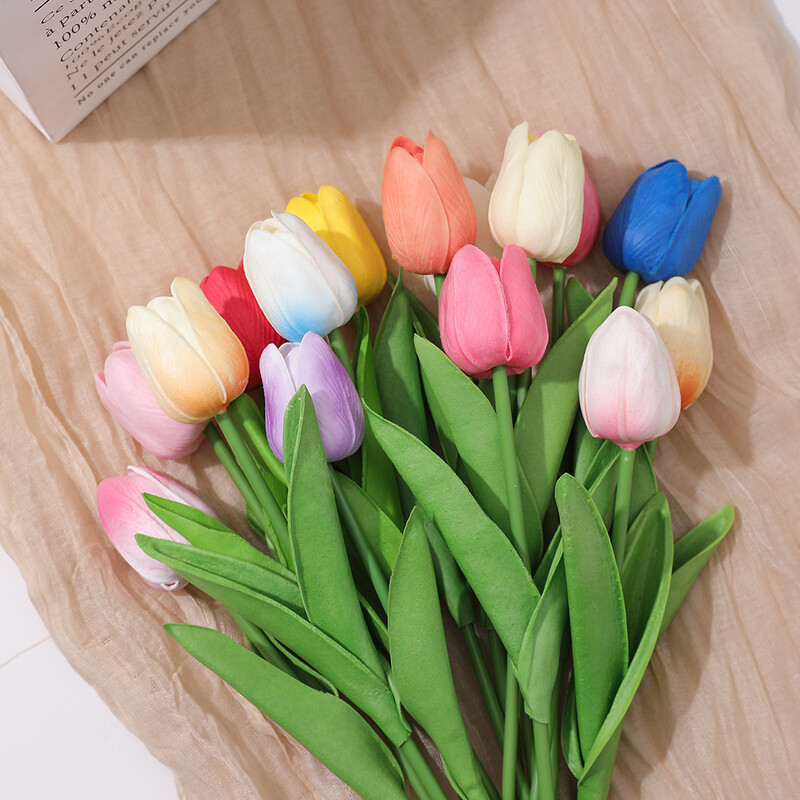 5/10 ks tulipánových kvetov umelá kytica tulipánov z PE peny umelý kvet na svadobný obrad dekorácia domáca záhradná kytica dekorácia