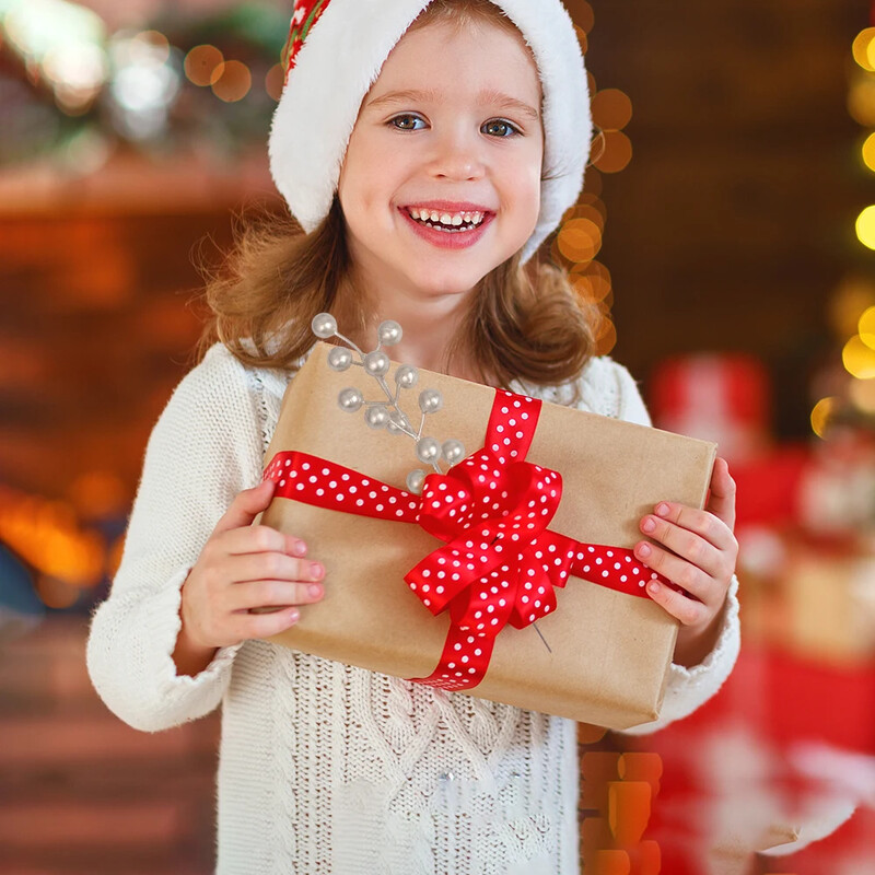 12 grana simuliranih bobičastog voća Umjetno zlatno srebrno crveno bobičasto božićno drvce Ukrasi za božićno drvce DIY vijenac Novogodišnji ukras za dom