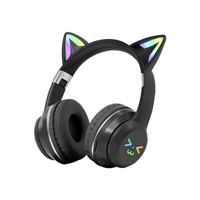 Headset Cat's Ears RGB Light Smile Face TWS Headset Gradient Nové slúchadlá Ružové slúchadlá pre dievčatká Darček vhodný pre akýkoľvek telefón