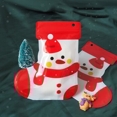 12/24db karácsonyi zokni formájú ajándéktáskák karácsonyi ajándékok cipzáros csomagoló táska visszazárható jávorszarvas ajándék dekortáskák karácsonyi dekoráció