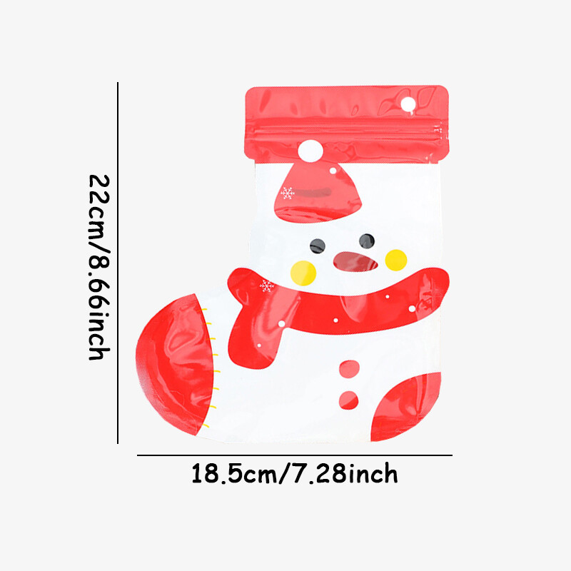 12/24db karácsonyi zokni formájú ajándéktáskák karácsonyi ajándékok cipzáros csomagoló táska visszazárható jávorszarvas ajándék dekortáskák karácsonyi dekoráció
