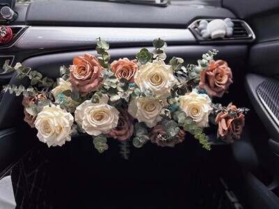 7Heads Roses Kytica Umelý kvet Béžová Slonovinová Vintage Ruža Veľká Ruža Obývacia Izba Suché kvety Dekorácia Svadba
