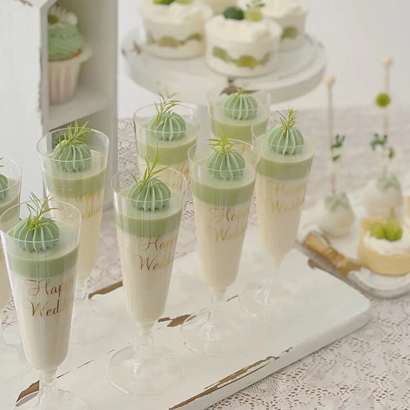 10 vnt. skaidrios plastikinės vyno taurės, daugkartinio naudojimo, nedūžtančios vyno taurės šampano desertui alaus pudingo vakarėliui