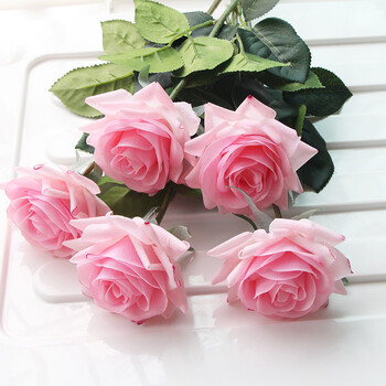 12 τεμ./Παρτίδα Rose Latex Artificial Flowers Real Touch Rose Flowers Διακοσμήσεις σπιτιού για ντεκόρ γάμου γενεθλίων Μπουκέτο κλαδί