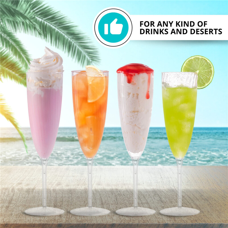 8vnt plastikinės šampano fleitos vienkartinės vyno taurės daugkartinio naudojimo kokteilių puodeliai gimtadienio šventės vestuvės skrudinimas gerti šampaną