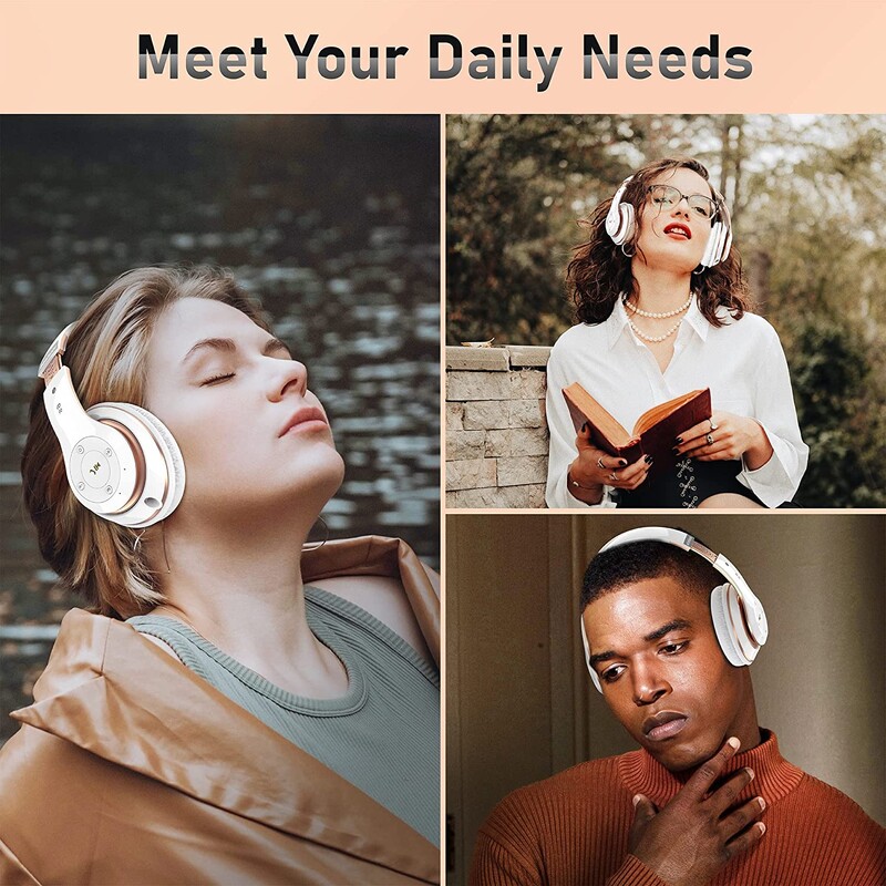 Bezdrôtové slúchadlá HiFi stereo Bluetooth headset s mikrofónom, podpora TF karty, potlačenie hluku, pre mobilné telefóny a PC