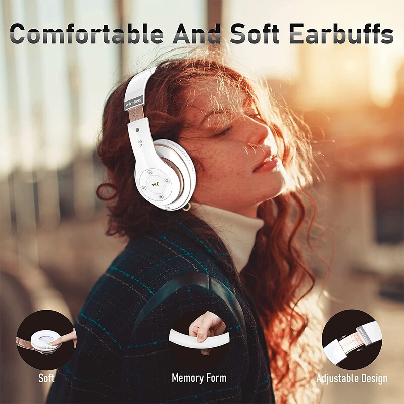 Bezdrôtové slúchadlá HiFi stereo Bluetooth headset s mikrofónom, podpora TF karty, potlačenie hluku, pre mobilné telefóny a PC