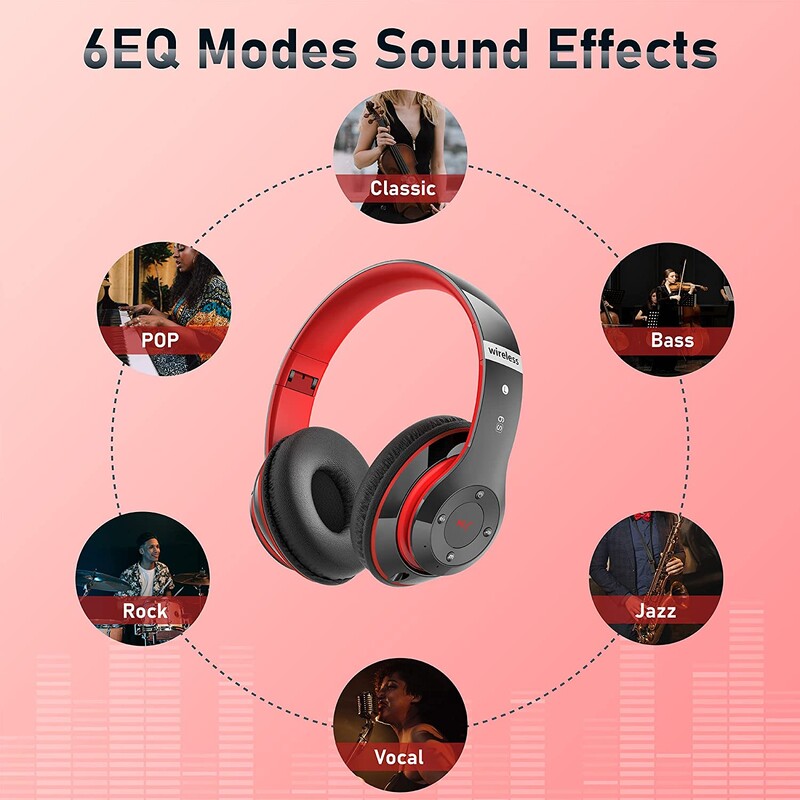 Bezdrôtové slúchadlá HiFi stereo Bluetooth headset s mikrofónom, podpora TF karty, potlačenie hluku, pre mobilné telefóny a PC