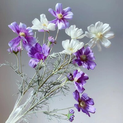 Gesang цвете изкуствена коприна цвете Xmas есен домашен декор flores artificielle бяла сватбена коледна украса Космос