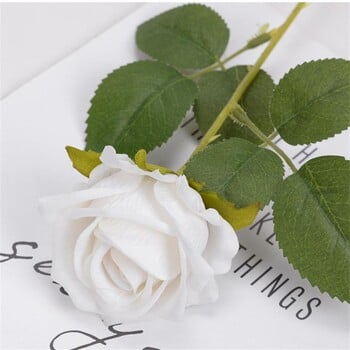 Single Artificial Flower Simulated Silk Velvet Rose Fake Flower for Party Home Διακόσμηση ξενοδοχείου Γάμου Δώρο για την Ημέρα του Αγίου Βαλεντίνου