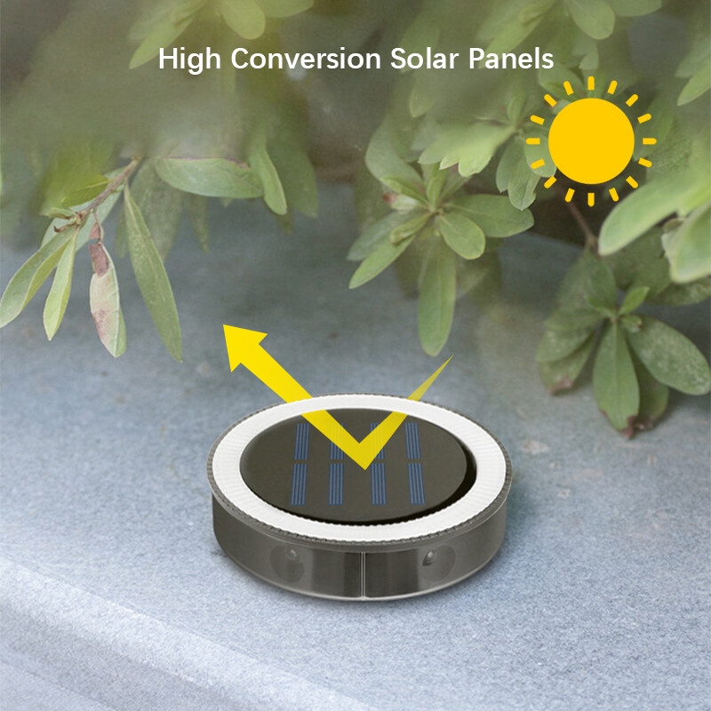 4Pack saulės šviestuvai lauke, LED sieninė lempa vandeniui atsparus kraštovaizdžio apšvietimas, vejos lempa, skirta Garden Patio Pathway Lawn Yard Deck