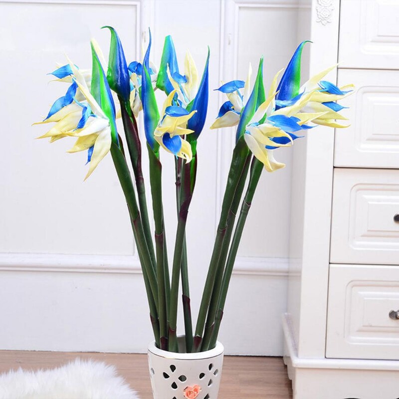 1 ks 80 cm kvet Vtáčí raj umelý kvet umelá rastlina Strelitzia Reginae svadobný obrad domáci hotelový stôl dekorácia