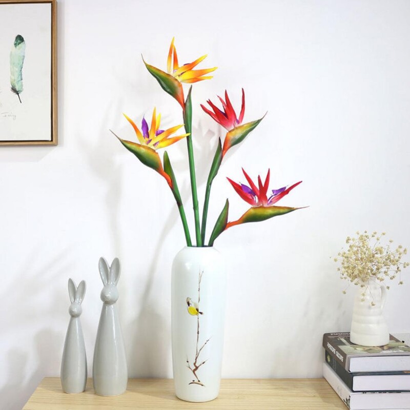 1 ks 80 cm kvet Vtáčí raj umelý kvet umelá rastlina Strelitzia Reginae svadobný obrad domáci hotelový stôl dekorácia