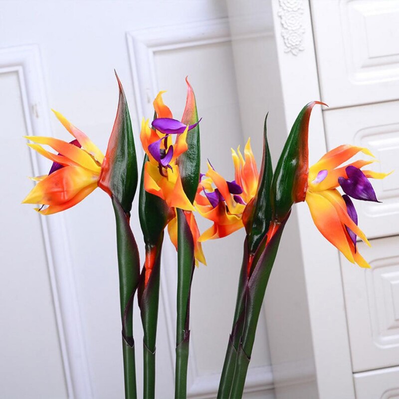 1 ks 80 cm kvet Vtáčí raj umelý kvet umelá rastlina Strelitzia Reginae svadobný obrad domáci hotelový stôl dekorácia